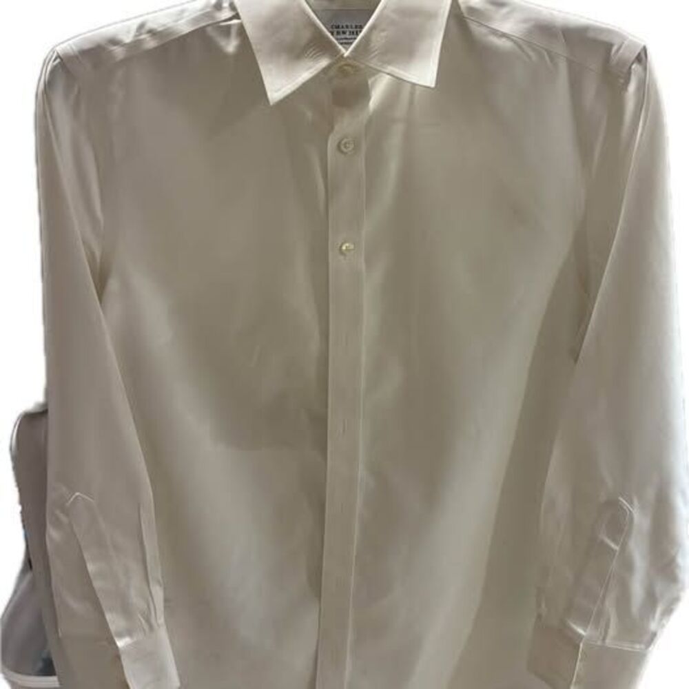 Charles Tyrwhitt White Non-Iron Slim Fit Dress Shirt 15.5/33